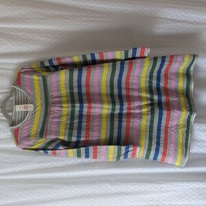 Mini Boden Reversible Nightgown Colorful/Grey & White Stripes, Girls 11-12